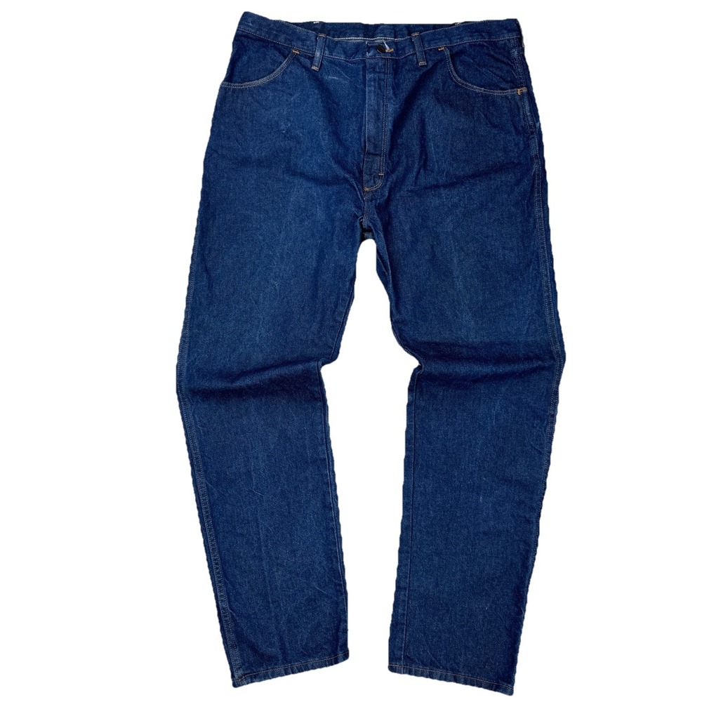 VTG Rustler 87620 42x32 Straight Leg Cowboy Jeans 80's/90s Raw Denim USA Made‎
